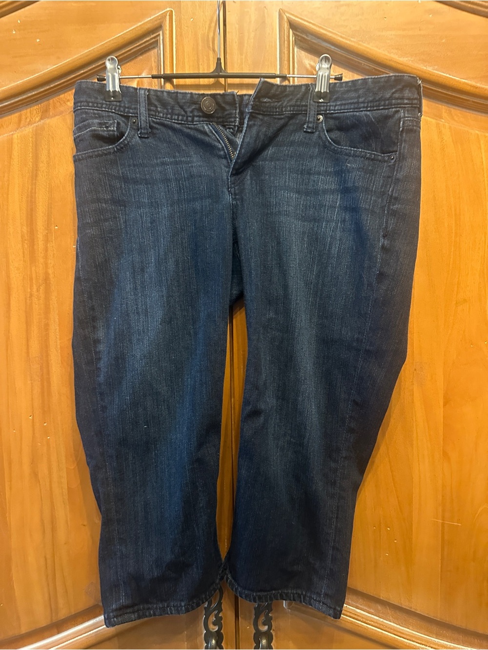 Express Dark Blue Cropped Women’s Jeans